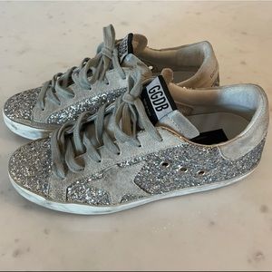 Golden Goose Superstar - silver glitter